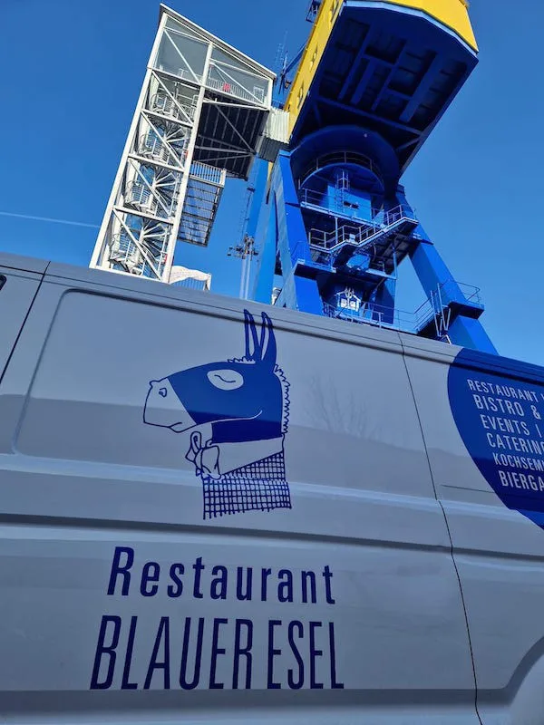 Catering auf dem Hellingkran